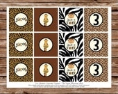 Custom Printable Zoo 2 inch Birthday Party Circles/Cupcake Toppers Il_170x135