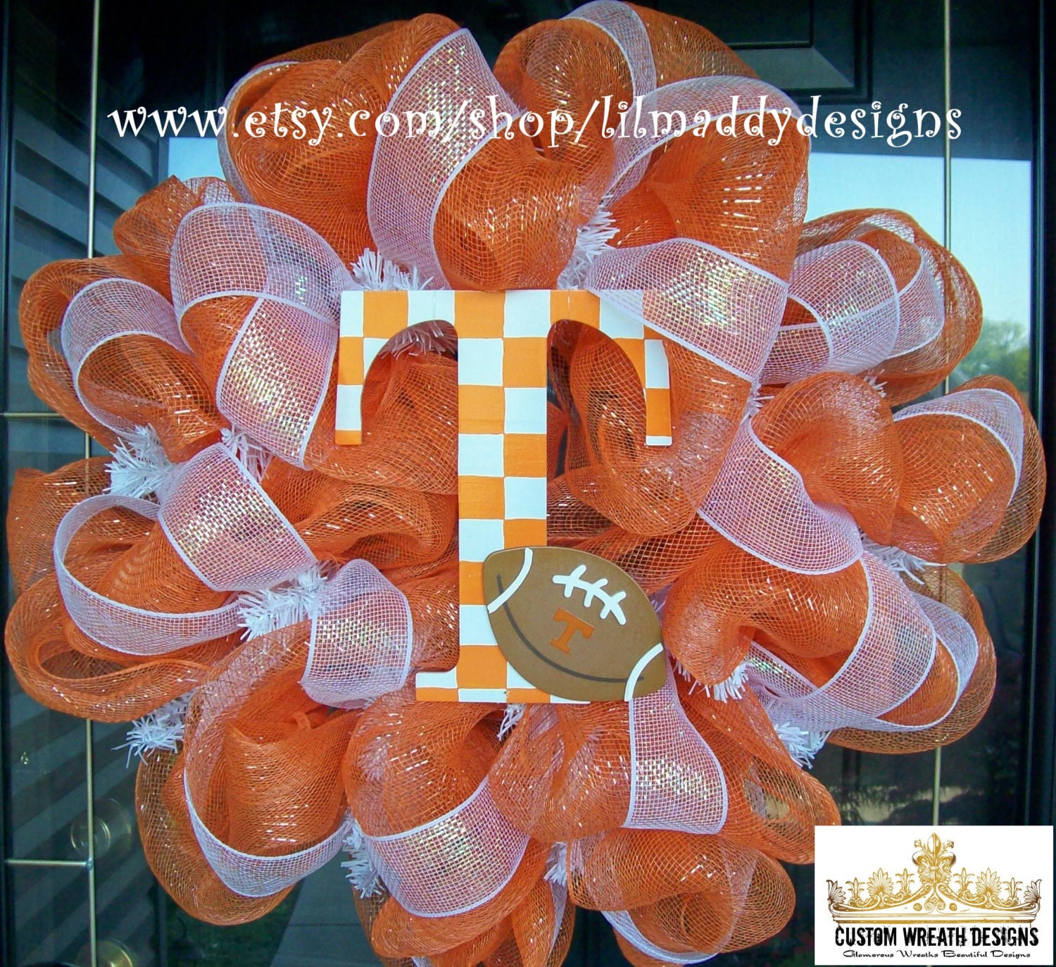 Deco Mesh Tennessee Fan Wreath
