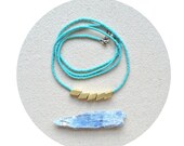 The Helsinki Series in Turquoise- Modern Geometric Necklace