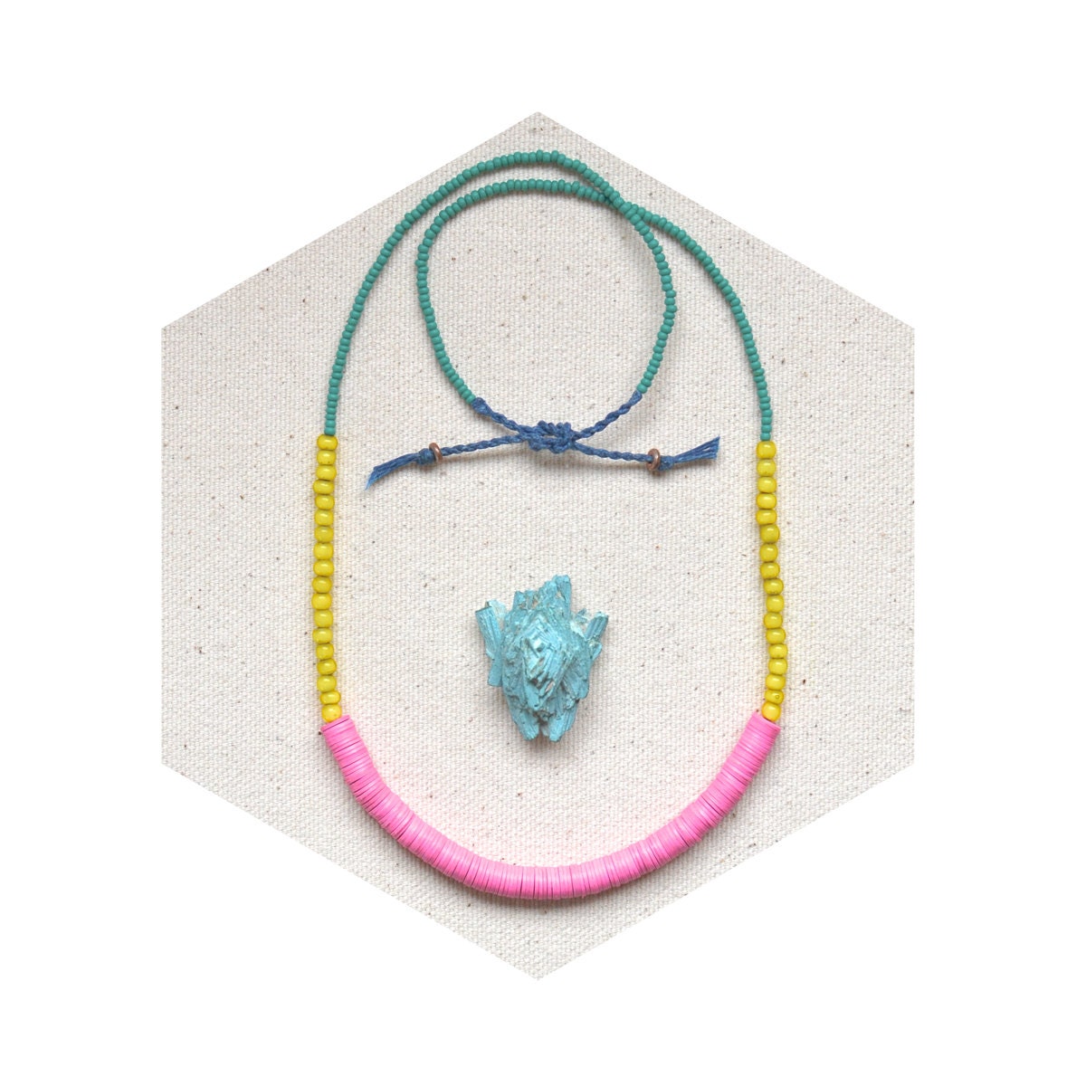 HALF OFF The Calypso Necklace - African trade beads and Czech glass in a modern palette