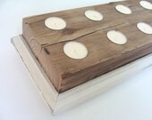 Rustic Tea Light Candle Centerpiece-Beautiful Heart of Pine Wood, natural colors