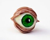 Hand sculpted and painted eyeball rings (variety of colors)