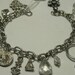 Rhinestone Charm Bracelet, Crystal Rhinestone Charms, vintage jewelry, charm bracelet, upcycled, recycled, eco friendly bracelet