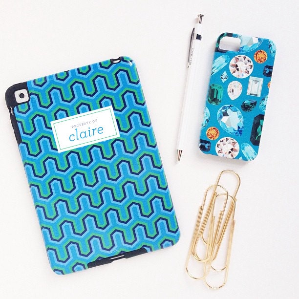 Monogrammed Personalized iPad Case - Palm Springs Collection - iPad Mini or iPad 2 3 4