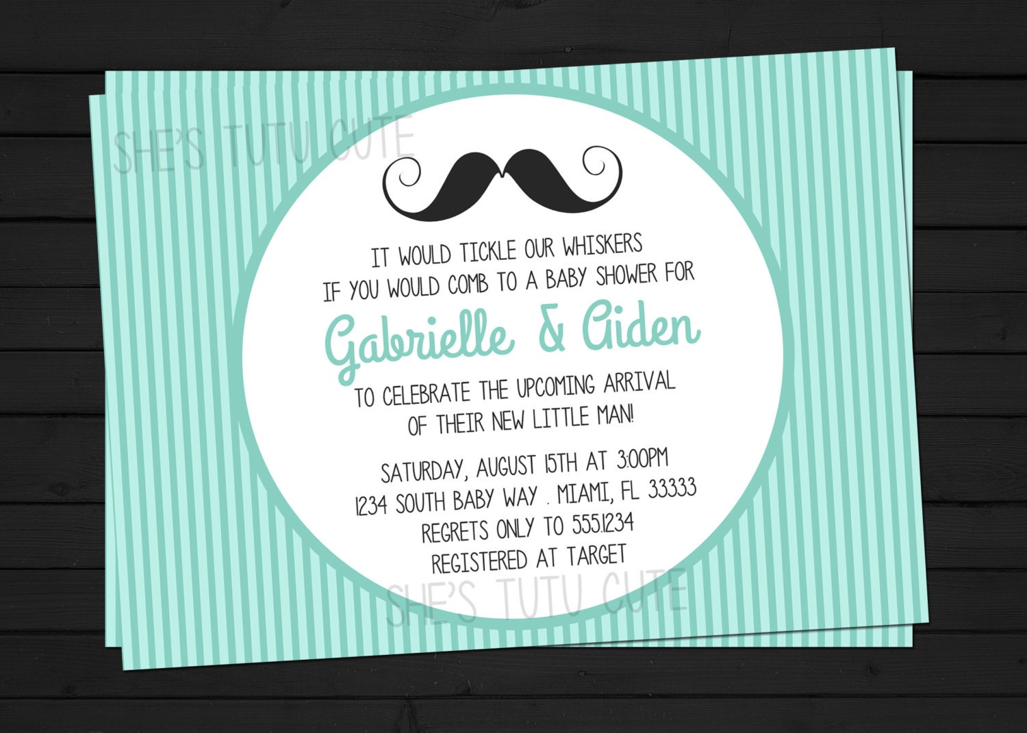 A New Little Man Mustache Bash Birthday or Baby Shower Invitation Digital File YOU-PRINT Il_170x135