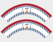 Sailboat Party Cupcake Wrappers - Personalized Printable Il_170x135
