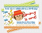 Monkey Boy Invitation - Personalized Printable Il_170x135