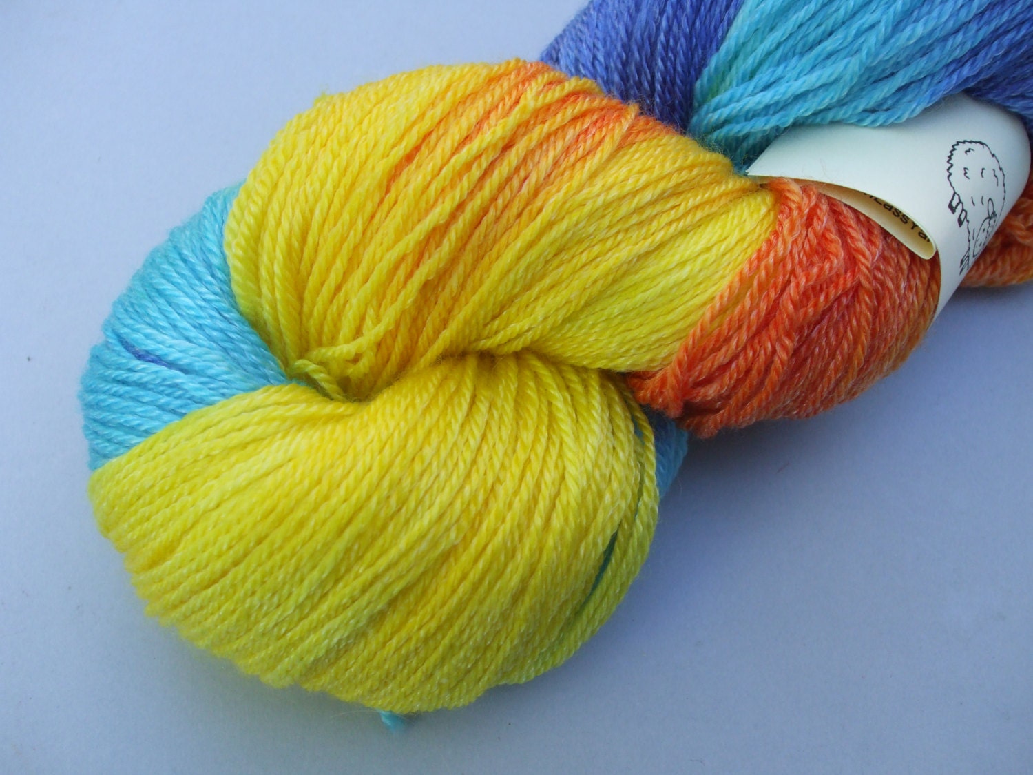 Satin Socks Merino Tencel Mix Yarn. Macaw Too.