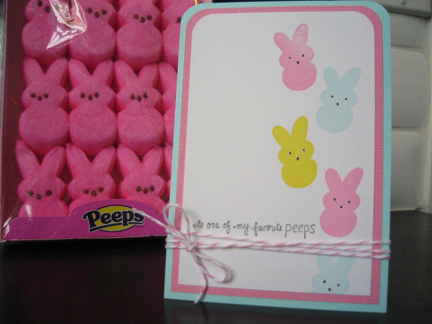 Easter Bunny Peeps Card, To One of My Favorite Peeps