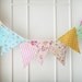 Shabby Chic Fabric Banners, Bunting, Garland, Wedding Bunting, Pennants, Flags - 3 yards (3rd version)
