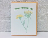 Happy Mother's Day - Queen Ann's Lace - letterpress - mother's day card - mom - mother - nature - appreciation - queen - plant - botanical