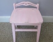 Rustic Shabby Chic Pastel Pink Vanity Chair