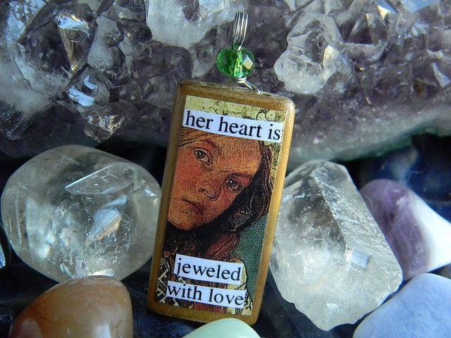 Her Heart is Jeweled with Love -- A Chakra Glamourkin Pendant