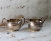Silver Cream and Sugar Set