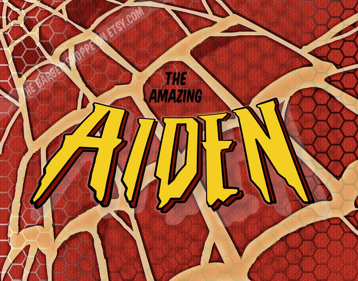 11x14 original comic poster with custom name for Spiderman Fan- It's Amazing