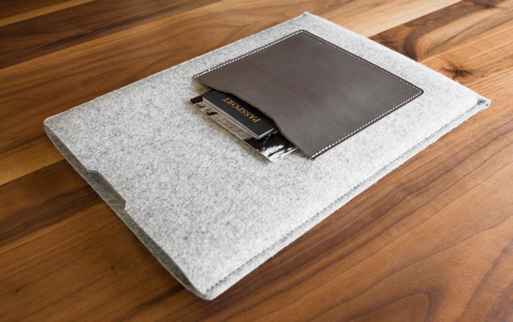 MacBook Pro 13" Proxima Case - Made in USA Handcrafted Organic Wool Felt and Italian Leather