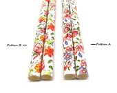 100 Flower Paper Straws Pattern A and B Mix
