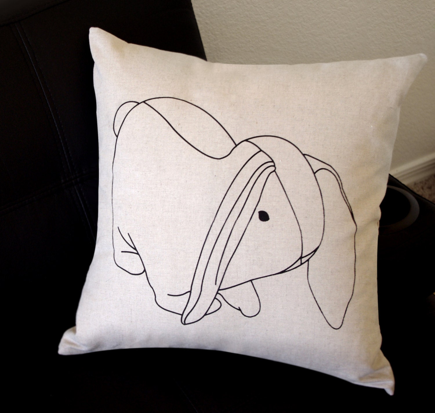 Yunny Bunny pillow cover (for 20" x 20" pillow)