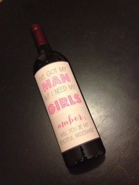 Custom Bridesmaid Wine Label