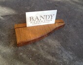 Reclaimed red oak business card holder, 99 cent shipping