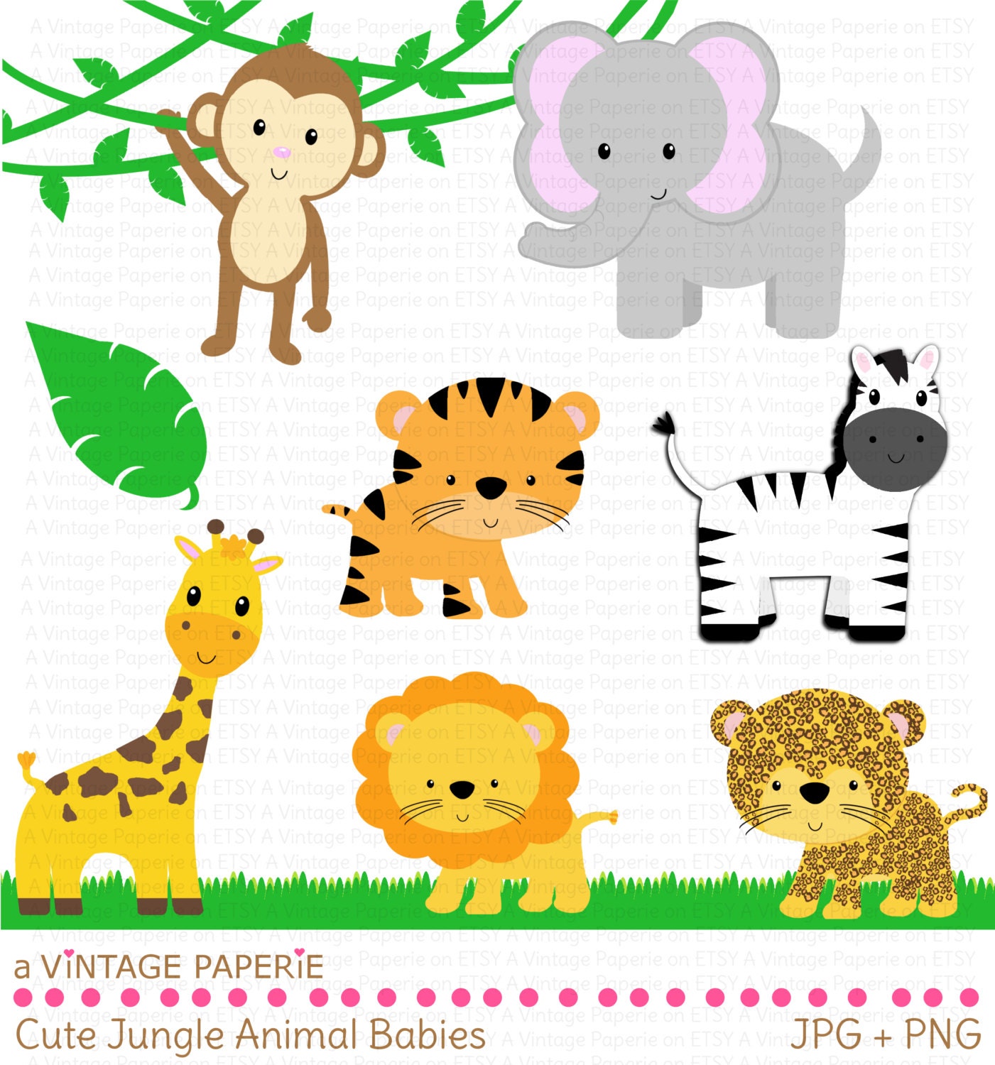 clipart of baby jungle animals - photo #15