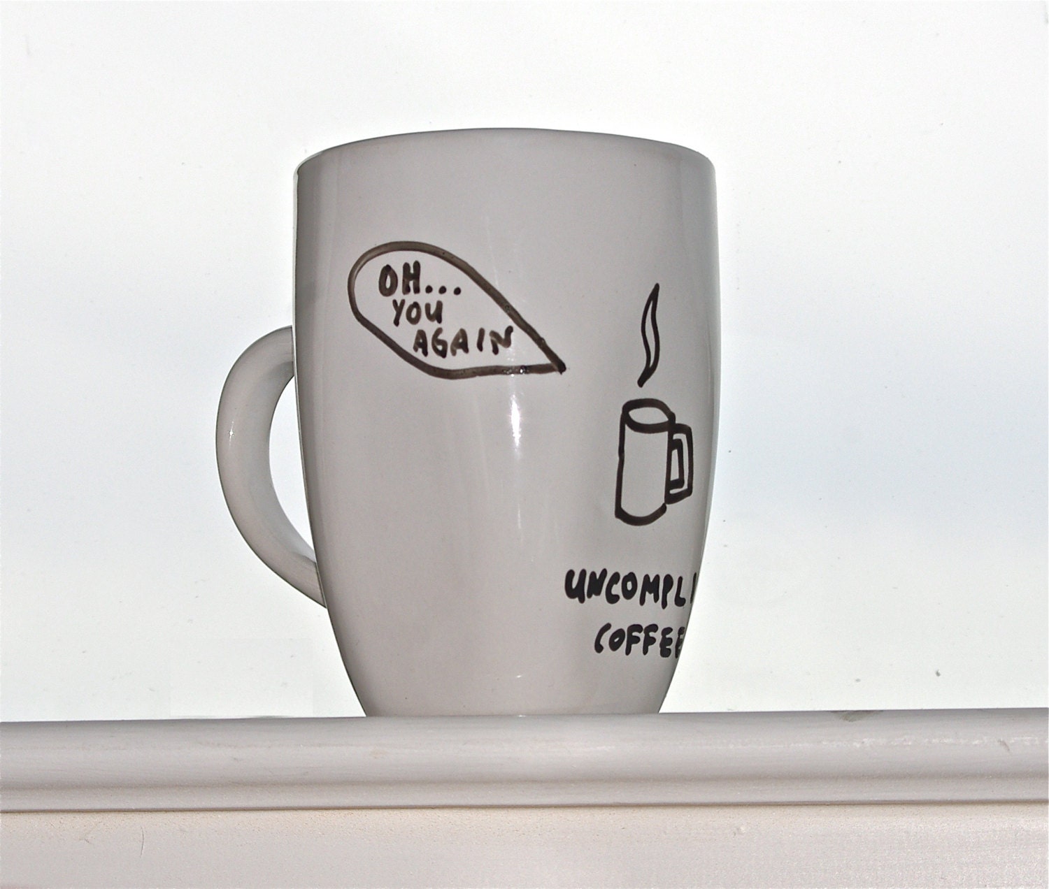 Uncomplimentary Coffee Mug suck it coffee un-comlimentary cup gift guide under 10 under10 handmade hand made