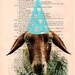 Acrylic Portrait painting Illustration Original Prints Drawing Giclee Posters Mixed Media Art Holiday Decor Valentine's Day: Party Sheep 2