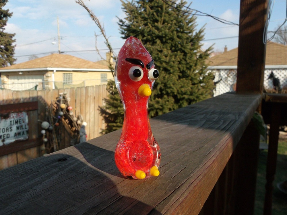 Mad Bird Glass Tobacco Pipe