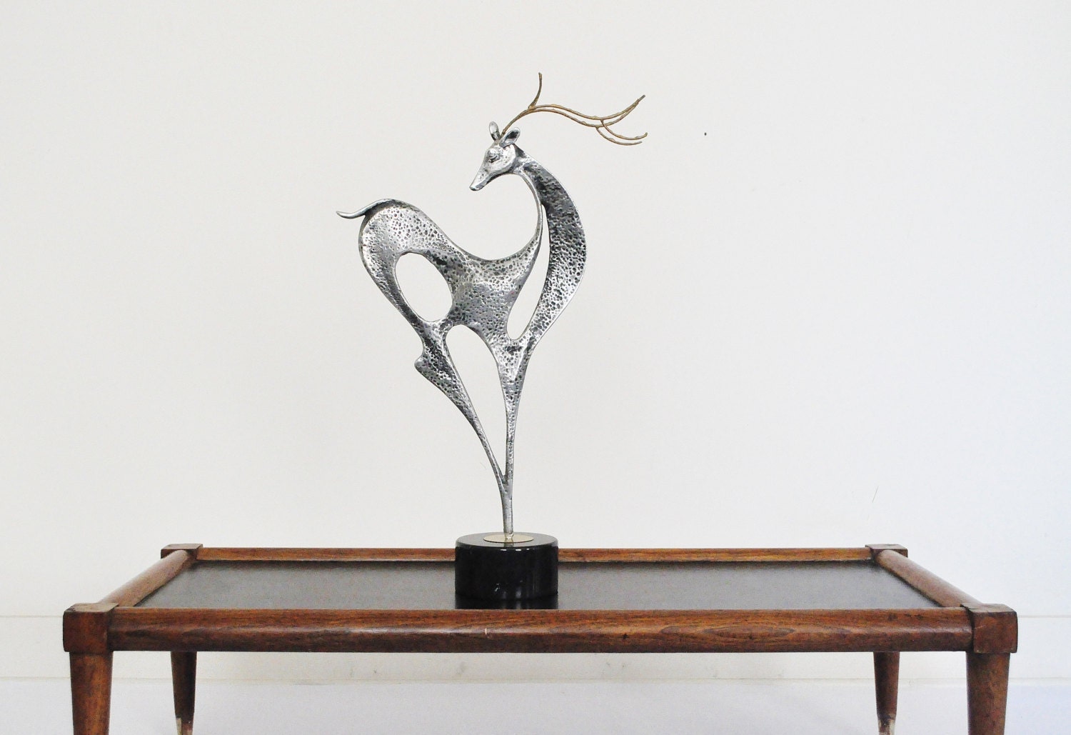 Curtis Jere Metal Deer Sculpture