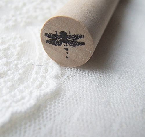 dragonfly rubber stamp  - adorable, cute, retro, summer dragonfly rubber stamp