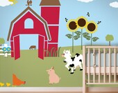 Farm Wall Stencils for Kids Bedrooms, Wall Stencil Kit, 30 Large Farm Wall Stencils