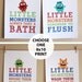 Bathroom Wall Decor, Little Monsters, One 8x10 Art Print, Unframed