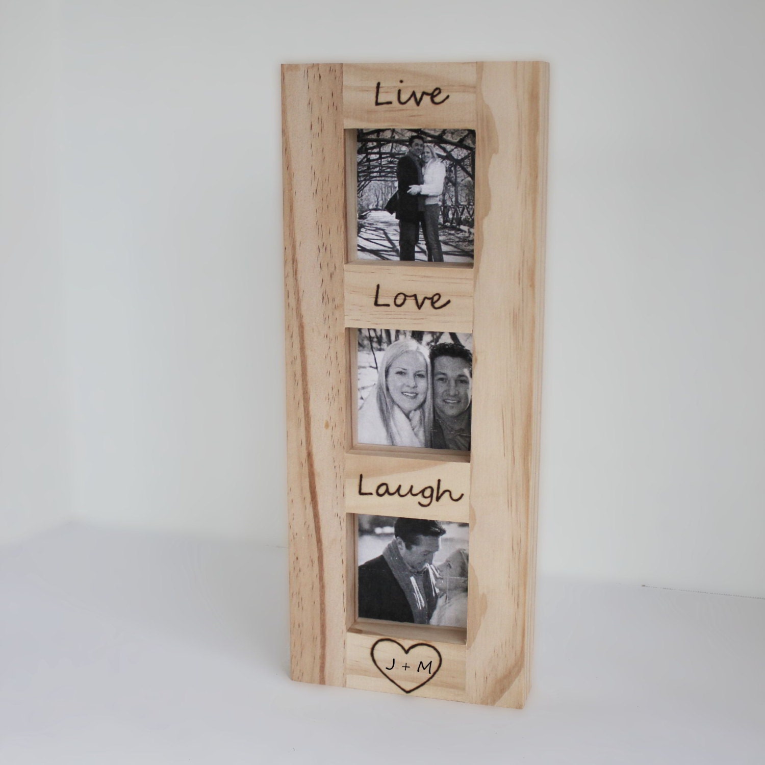 Personalized Photo Frame --- Rustic Wedding, Spring  Wedding. Summer  Wedding Heart Shaped Tree from Naturally Aspen