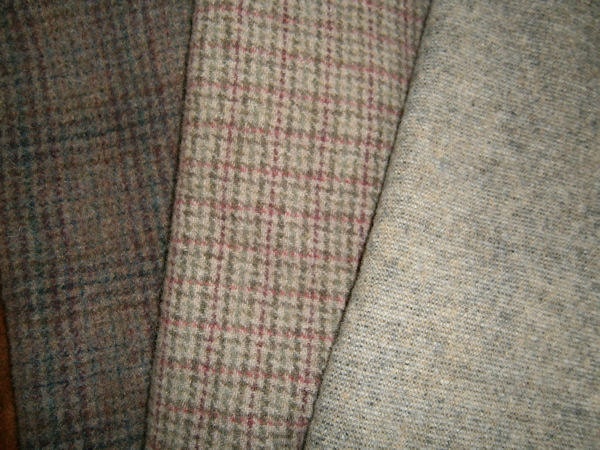 Felted Textured Wool Fabric for Rug Hooking Wool and Applique 3 Fat Quarters GRAY NEUTRALS