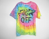 f off tie dye t shirt L