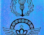 CELTIC Luckenbooth Claddagh 3 & 4 - Original Paper Cutting -  8x10" - Marriage - WEDDING - Valentine - Anniversary - Engagement