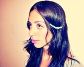 ON SALE NOW Headpiece, Goddess Chain Headband Ii, Rose Gold Chain Headpiece, Beaded Chain Headpiece, Ooak Gift for Her