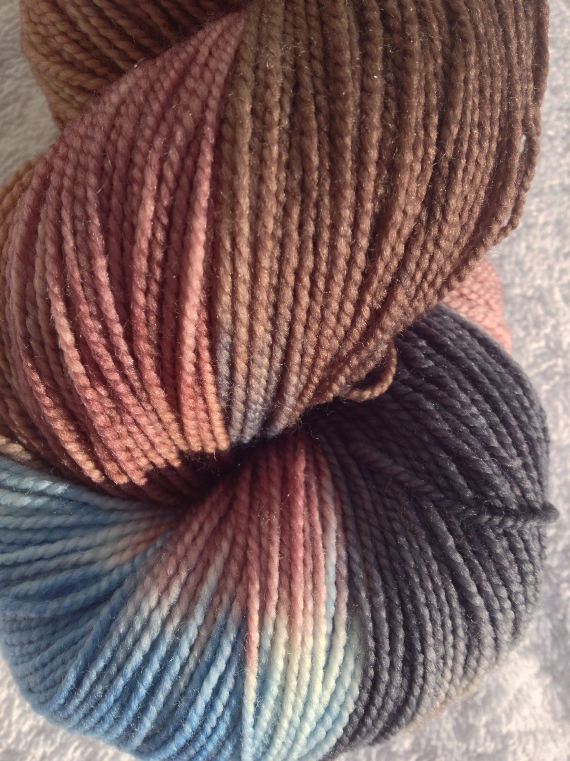 Carl, Walking Dead inspired colorway, Handpainted Deuces Wild Sock Yarn