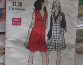 Vintage Sewing Pattern 1960s Jumpsuit Shorts Suit
