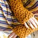 Orange Fingerless Gloves, Winter Gloves, Wrist Warmer (The Logan Wrist Warmers in O.J.)