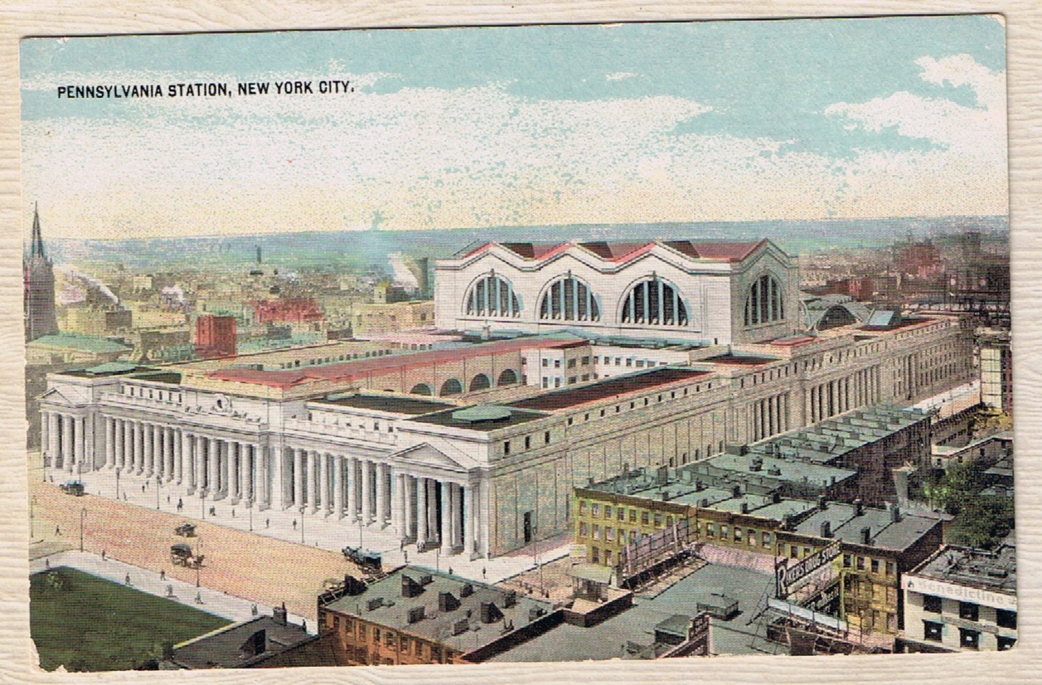 Destroyed Landmark - Old Pennsylvania Station New York City - VTG litho PC
