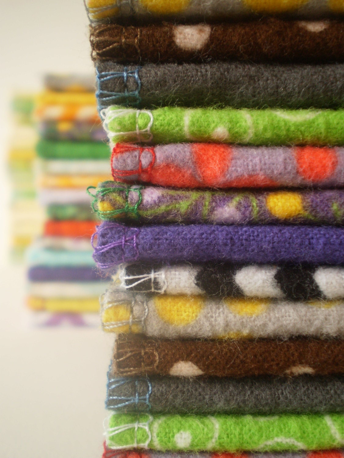 Reusable Cloth Wipes Pack of 16--Fun Bright Patterns and Solids Mix--Ready To Ship