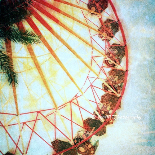 Carnival  Ferris Wheel-01 8"x8" Fine Art Wall Decor Kid Room Photograph For Cafe Bar Pub Hotel Restaurant Nursey Home Office