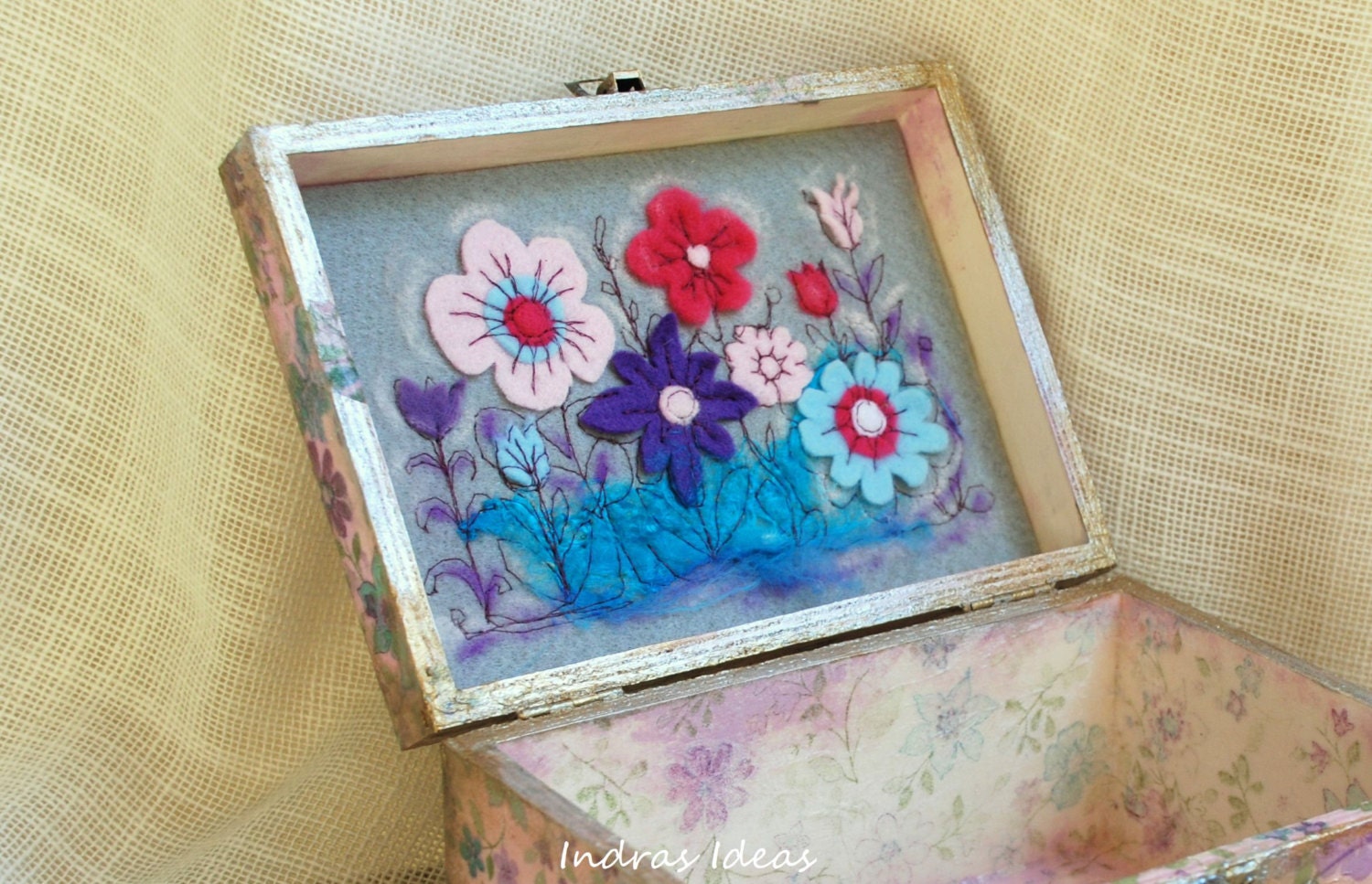 Wooden  Rustic  Wedding card Box Jewelry box