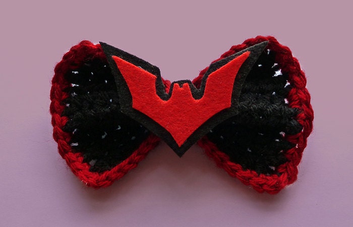 Superhero Bow Collection Batwoman Hair Bow or Bow Tie