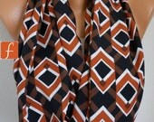 Chevron Infinity Scarf Shawl Circle Scarf Loop Scarf  Gift -fatwoman