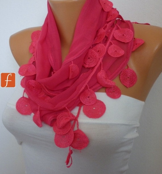 BIG SALE Hot Pink Women Shawl Scarf - Scarf - Cowl Scarf - fatwoman