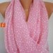 Pink Polka Dot  Infinity Scarf Shawl Circle Scarf Loop Scarf Gift - for her -- fatwoman