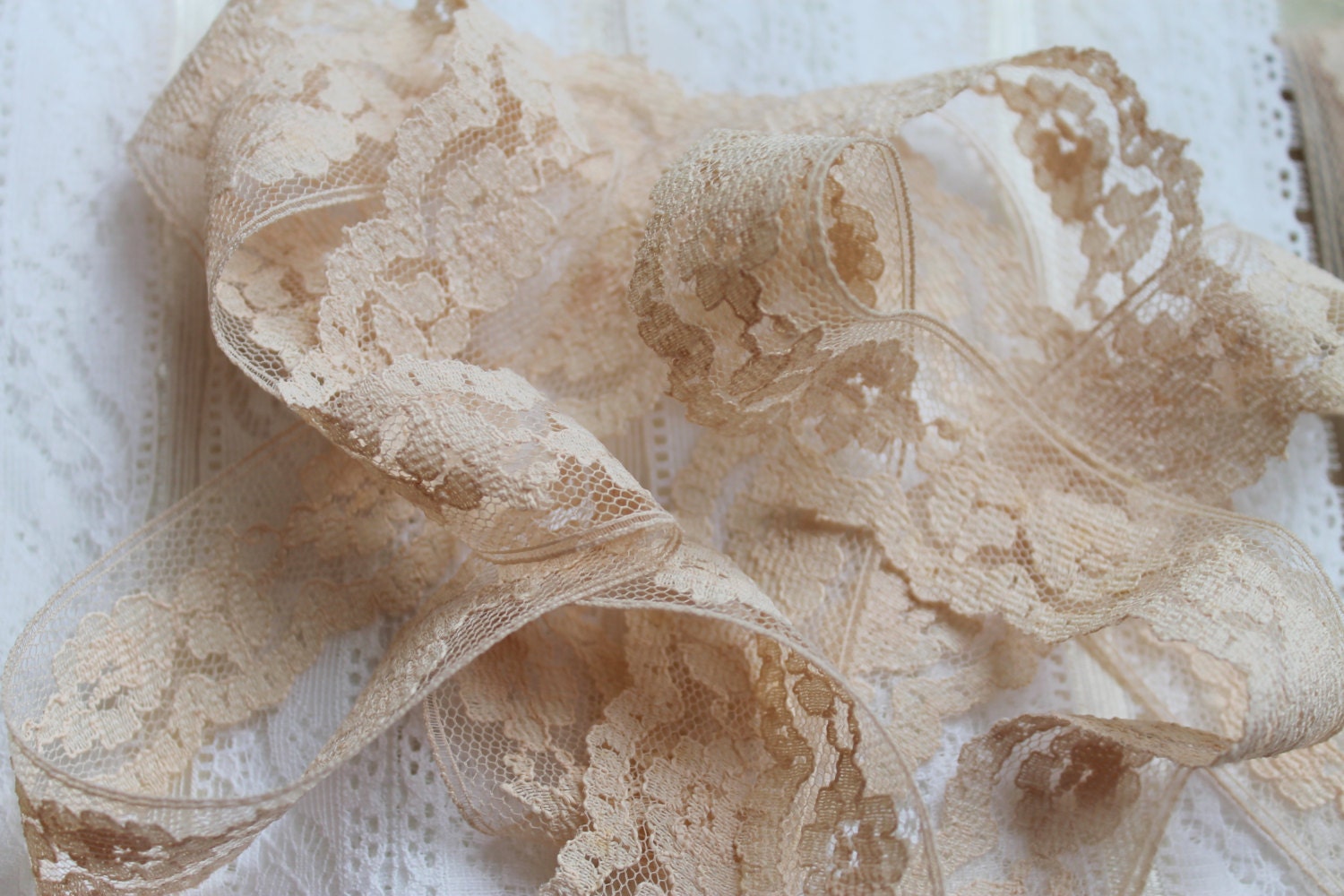 Vintage Trim, Nude Beige Color, By The Yard