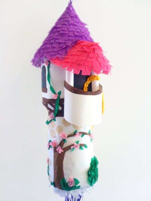 Rapunzel Tangled Tower Pinatamama Pinata WITH pull strings